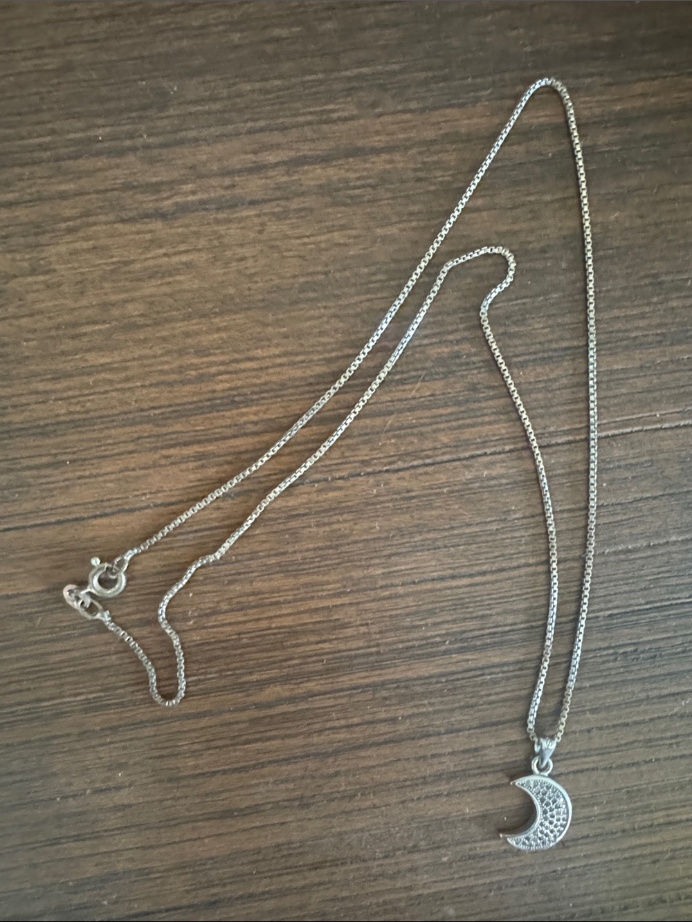 Silver Moon Pendant Necklace - Women's Jewelry